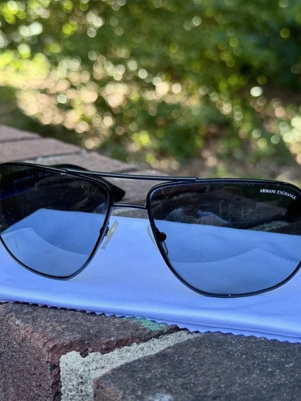 Armani Exchange AX2012S 606381 Matte Black Aviator Polarized Sunglasses 62mm